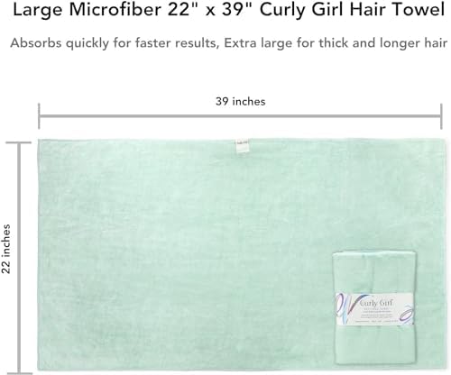 Towel for Women with Curls, Anti-Frizz, Absorbent, Fast Drying, Curly Hair, Microfiber Hair Drying Towel for Curls
