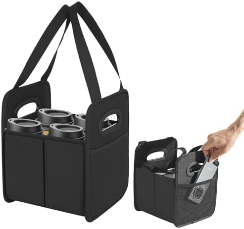 Reusable Drink Carrier Tote Bag with Handle, 4 Cups