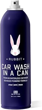 Car Wash In A Can™ Kit, Premium Waterless Car Wash Spray, Ready-to-Use Formula, 1 Can + 6 Microfiber Towels, Up to 3 Was