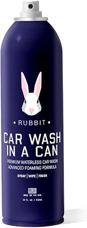 Car Wash In A Can™ Kit, Premium Waterless Car Wash Spray, Ready-to-Use Formula, 1 Can + 6 Microfiber Towels, Up to 3 Was