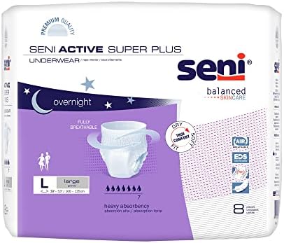 Active Super Plus Unisex Adult Incont. Underwear, 39-53 in, 8 ct
