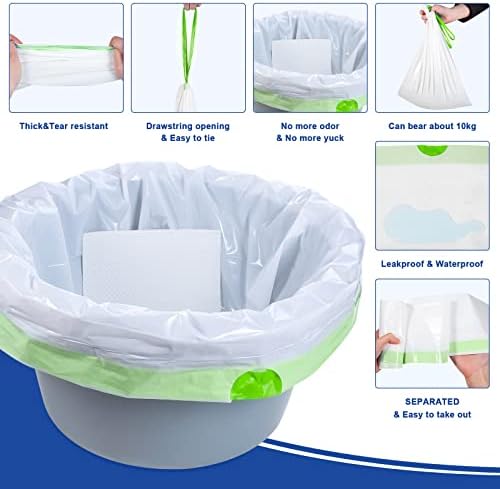 60 Pack Commode Liners with Absorbent Pads
