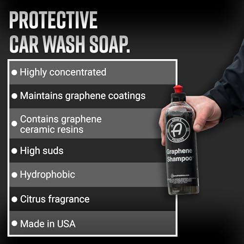 Graphene Shampoo Gallon, Graphene Ceramic Coating Infused Car Wash Soap, Powerful Cleaner & Protection In One Step, pH Neutral, High Suds For Foam Cannon, Foam Gun or Detailing Bucket