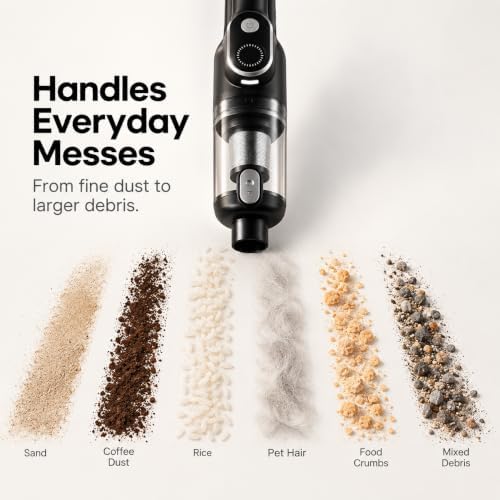 Car Vacuum Portable Cordless, 4-in-1 Mini Car Vacuum Cleaner, 19500Pa Suction & Air Duster, USB-C Rechargeable Handheld Vacuum with LED Light, Smart Display for Car, Home & Pet