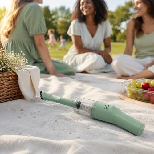 Mini Cordless Handheld Vacuum for Car, Sofa, Desk, Drawers & Crumbs, Mint