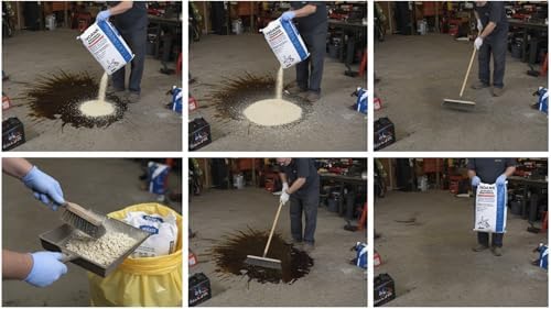 (36 lbs) - Premium Liquid Absorbent Bags Montmorillonite Clay Absorbs Oil, Grease, Hydraulic Oil, & Other Liquid Spills