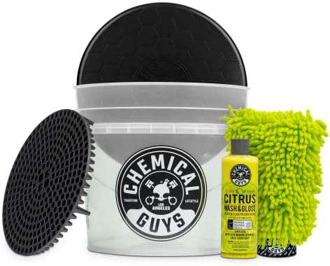 Ultimate Car Wash Bucket Kit, Dirt Trap, Mitt, Soap & Lid