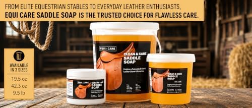 Clean & Care Saddle Soap, Glycerin-Based soap with Added Moisturizers Designed to Clean and Condition Leather. Keep Your Leather tack and Equipment in top Condition.
