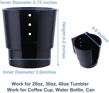 Universal Large Cup Holder Wall Mount, Heavy Duty Plastic Drink Holder