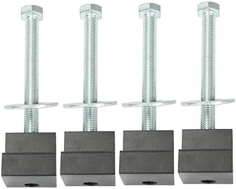 Truck Tool Box Tie Downs Aluminum J Hook Crossover,Easy Mount 4 Pack-Black,Universal Fit Pick Up Truck Tool Box Mounting Kit