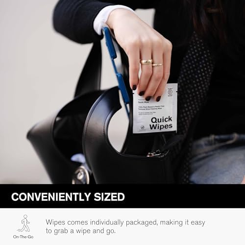 Plant-Based Quick Wipes, Shoe Cleaner, 30 Pack, Individually Packed, Sneaker Care, Ideal for Footwear, Safe for Leather, Rubber, Plastic, and More