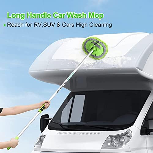 17pc Car Wash Kit, Car Cleaning Kit with Car Wash Brush Long Handle, Car Wash Soap, Interior Cleaner, Wheel Cleaner, Window Squeegee, Car Interior Detailing Kit for Cars Trucks RVs SUVs