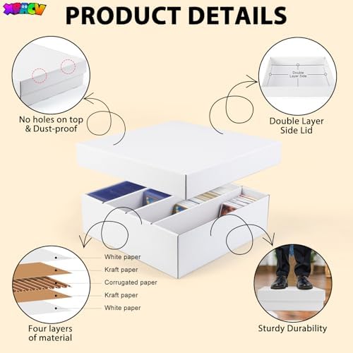 5-Pack Toploader Trading Card Storage Box, 4 Row 3600 Count Cardboard Box
