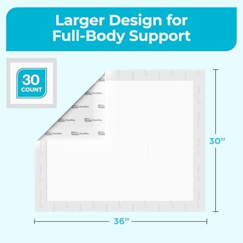Extra Large Super Absorbent Disposable Bed Pads for Incontinence Ultra Thick and Absorbent Bed Pads Disposable Adult | Puppy Pads | Pee Pads for Adults (Duramax 30" x 36")