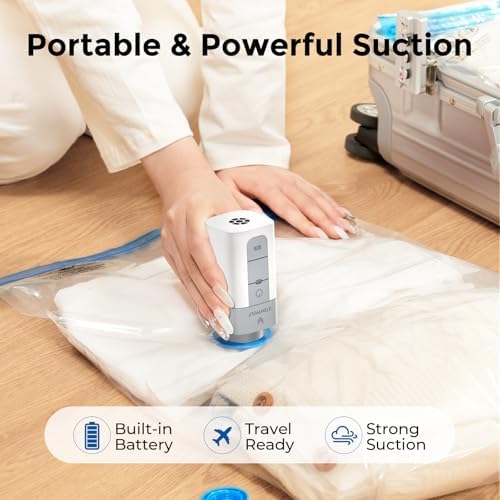 12 Combo Vacuum Storage Bags for Travel with Wireless Pump