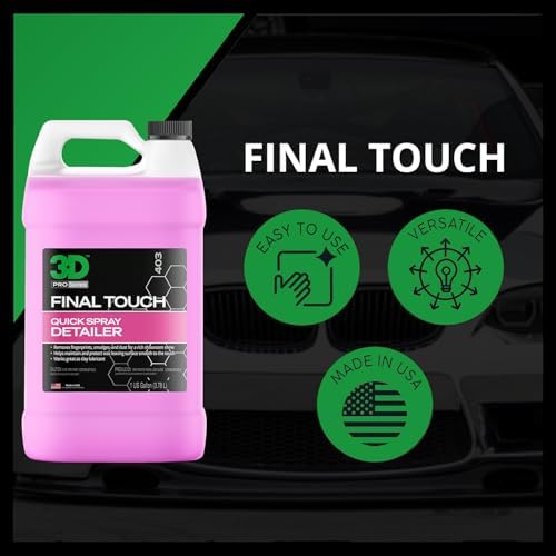 Final Touch Detail Spray, 1 Gallon – Quick Detailer Spray for Showroom Shine, Waterless Detail Spray, Easy Spray-On Wipe-Off Formula, Maintains Wax Protection
