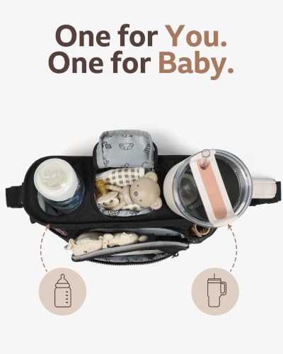 Stroller Organizer with 7 Pockets and 2 Cup Holders