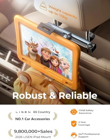 IPad Holder for Car Tablet Mount, 4 in 1 Adjust Arm Back Seat Stand
