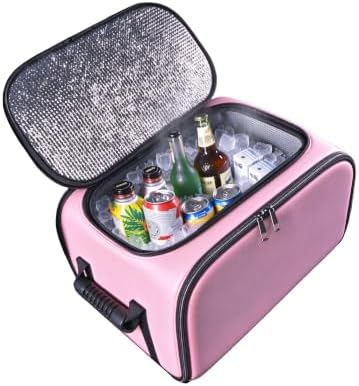 Car trunk organizer front seat storage for Suv and Sedan，insulated box，pink
