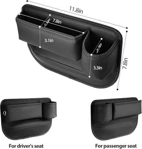 2 Pack Car Leather Cup Holder Gap Bag