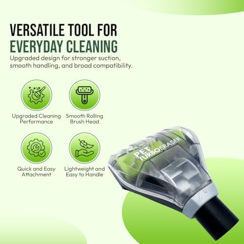 Replacement Pet Hair Removal Turbo Brush Vacuum Tool, For Bissell Vacuum Cleaners - Pet Hair Vacuum Attachment - TurboEraser