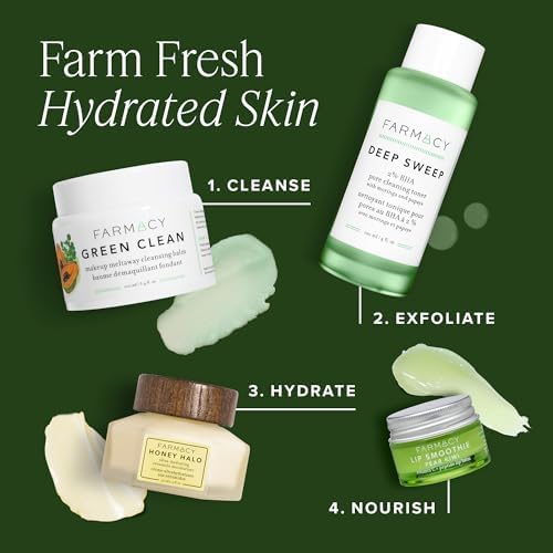 Makeup Remover Cleansing Balm Bundle - Green Clean Waterproof Makeup Remover + Oil Based Cleanser - Gentle Exfoliating Double Cleanser - Melts From Balm to Milky Lather (50ml, 2 Count)
