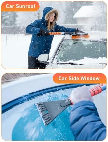27" Car Snow Brush and Ice Scraper (2 Pack) Windshield Snow Scraper