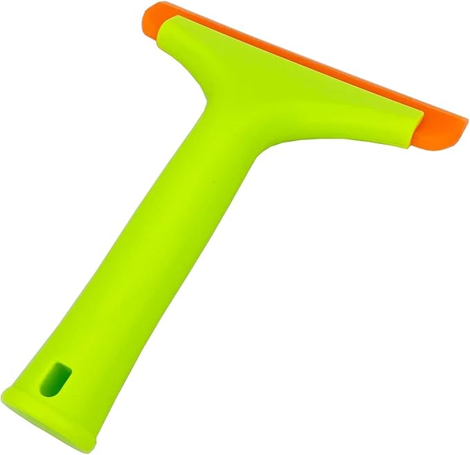 Super Flexible Silicone Squeegee, Auto Water Blade, Water Wiper, Shower Squeegee, 5.9'' Blade and 7.5'' Long Handle, For Car windshield, Window, Mirror, Glass Door