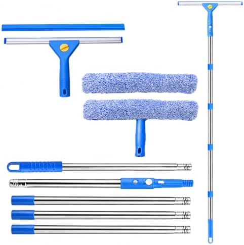 Professional Window Cleaning Kit with 76 Inch Extension Pole
