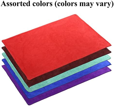 Kuber Industries Cleaning Cloths|Highly Absorbent Microfiber Towels for Kitchen, Car, Window, 24 x 16 inches (Brown)