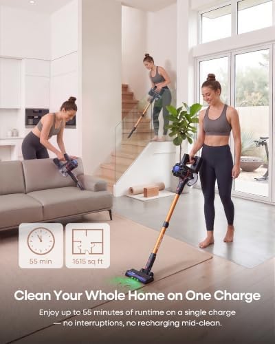 450W 45kPa Cordless Vacuum Cleaner, Lightweight for Daily Cleaning