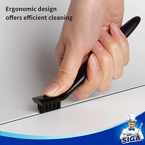 Grout Cleaner Brush Set, Detail Cleaning Brush Set for Tiles, Sinks, Drains, Grout Brush for Edge, Crevice Cleaning (Pack of 2)
