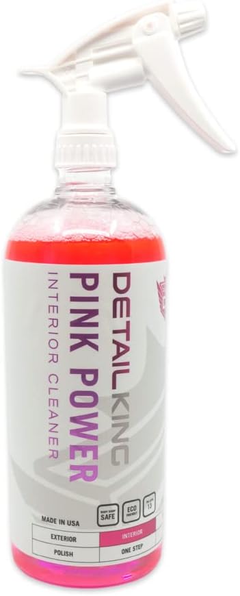 Detail King Pink Power Automotive Interior Cleaner - Quart - Perfect for Vinyl, Plastic & Leather Surfaces