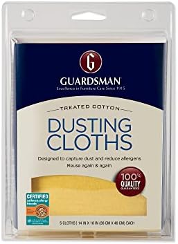 Wood Furniture Dusting Cloths - 5 Pre-Treated Cloth - Captures 2x The Dust of a Regular Cloth, Specially Treated, No Sprays or Odors - 462700