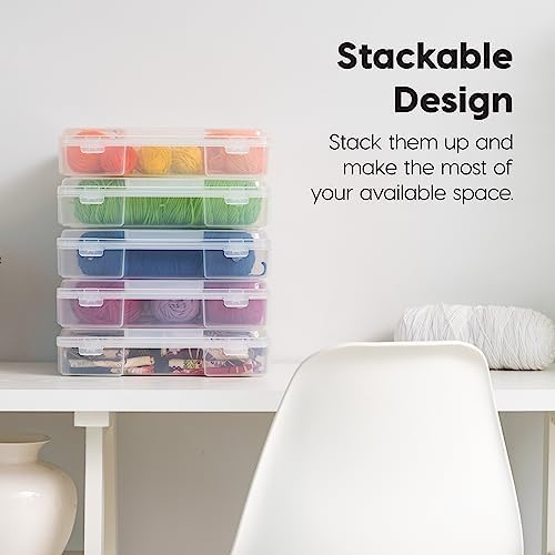 Board Game Storage |Made in USA| Thick Craft Case (6-Pack) - Clear