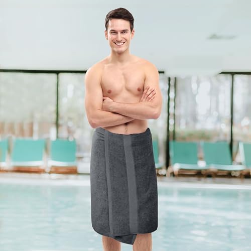 6 Pack Medium Bath Towels, 24x48 in, 100% Cotton, Grey