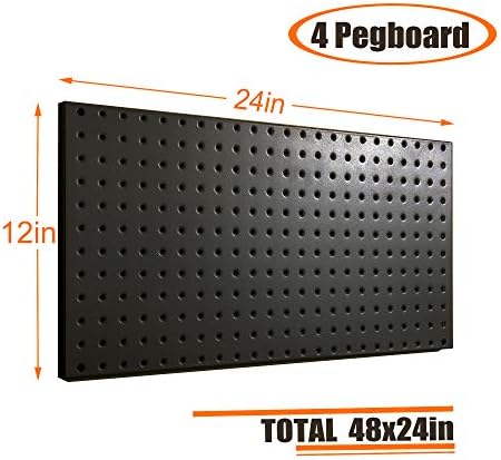 Garage Pegboard Storage Organizer - 48pcs Pegboard Hooks Set