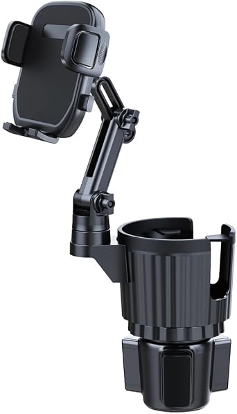 Cup Holder Phone Mount for Car, 2 in 1 Cell P Car Mount 360 Rotation Cup Holder Expander for Stanley 10-40oz Drink Bottl