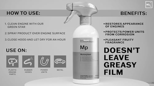 Motorplast - Naturally Shiny, Water-Displacing Engine Conserver; Restore Appearance; Elastic Protective Film Protects Power Units from Corrosion & Environmental Factors (500 milliliters)