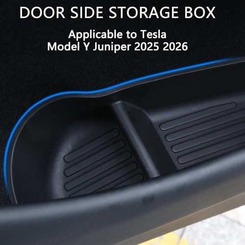 4PC Car Door Organizer Tray for Tesla Model Y Juniper 2026 2025