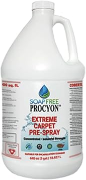 1 Each- 128 oz. Bottle - Soap Free PROCYON EXTREME! Carpet Pre - Spray Concentrate