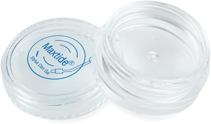 Turntable Stylus Clean Gel - Premium Anti-Static & Zero-Dust Stylus Cleaner, Dirt and Debris Dry Cleaning Mixture for Vinyl Record Player Needle (White)