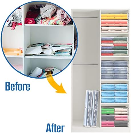 Sweater Storage Bags, Clear Zippered Vinyl Organizer, 18 x 15 x 4 IN, 5 PK