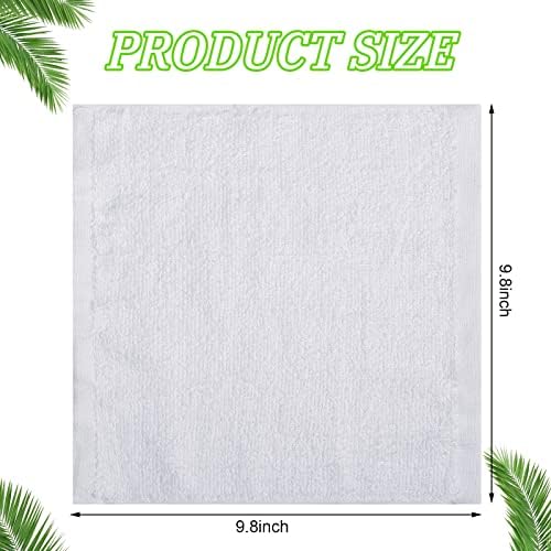 100 Pcs White Cleaning Cloths Bulk Reusable Cleaning Rags