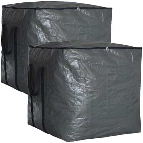 Extra Large Cube Moving Bags (Black, 25"x25"x25" - 2 Pack)