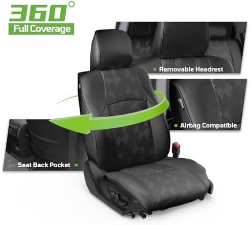 Seat Covers Full Set Fit for 2011-2024 5th Gen Toyota 4Runner, 7 Seats