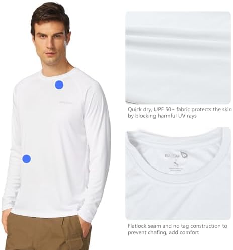 Men's UPF 50+ Sun Protection Shirts Long Sleeve Rash Guard
