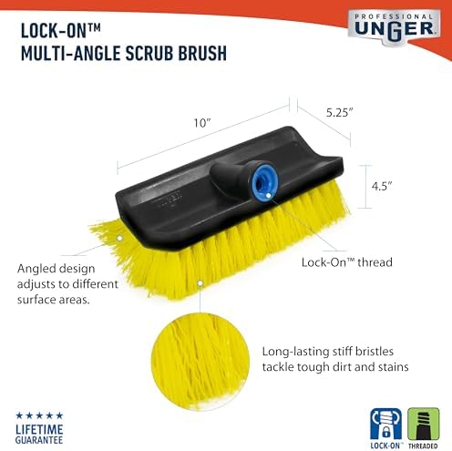 HydroPower Lock-On 10" Bi-Level Scrub Brush