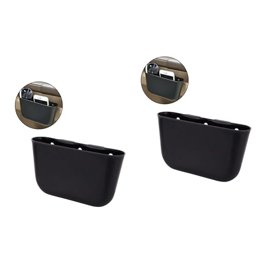 Amosfun 2pcs Car Trash Can Hanging Auto Garbage Litter Bin Bag Organizer Car Storage