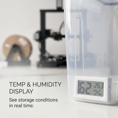 3D Printer Filament Storage Box, 6 Pack with Hygrometer & Desiccant